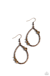 Shop Till You DROPLET - Copper Earrings- Paparazzi Accessories