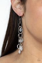 Load image into Gallery viewer, Dizzyingly Dreamy - White and Silver Earrings- Paparazzi Accessories