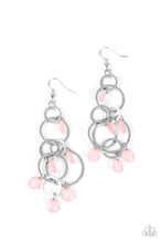 Load image into Gallery viewer, Dizzyingly Dreamy - Pink and Silver Earrings- Paparazzi Accessories