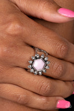 Load image into Gallery viewer, Wonderfully Wallflower - Pink and Silver Ring- Paparazzi Accessories