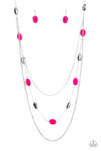 Load image into Gallery viewer, Barefoot and Beachbound - Pink and Silver Necklace- Paparazzi Accessories