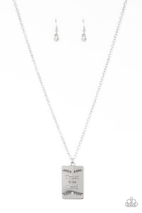 All About Trust - White and Silver Necklace- Paparazzi Accessories
