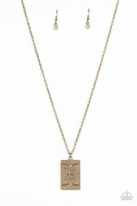 All About Trust - Brass Necklace- Paparazzi Accessories
