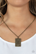 Load image into Gallery viewer, All About Trust - Brass Necklace- Paparazzi Accessories