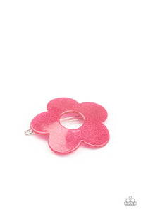 Flower Child Garden - Pink and Silver Hair Clip- Paparazzi Accessories