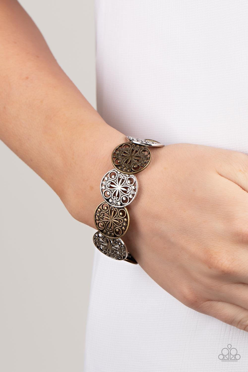 Portico Picnic - Multi-toned Bracelet- Paparazzi Accessories