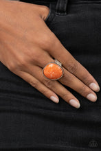 Load image into Gallery viewer, Aesthetically Authentic - Orange and Silver Ring- Paparazzi Accessories