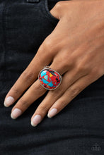 Load image into Gallery viewer, Aesthetically Authentic - Red and Silver Ring- Paparazzi Accessories