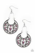 Load image into Gallery viewer, Vineyard Villa - Pink and Silver Earrings- Paparazzi Accessories