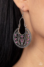 Load image into Gallery viewer, Vineyard Villa - Pink and Silver Earrings- Paparazzi Accessories