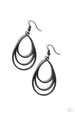 Load image into Gallery viewer, Trendy TIER-Drops - Gunmetal Earrings- Paparazzi Accessories