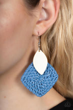 Load image into Gallery viewer, Sabbatical WEAVE - Blue and Silver Earrings- Paparazzi Accessories