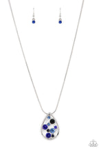 Load image into Gallery viewer, Seasonal Sophistication - Blue and Silver Necklace- Paparazzi Accessories