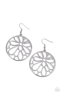 Glowing Glades - Silver Earrings- Paparazzi Accessories