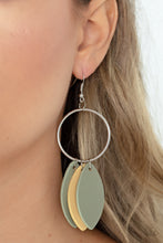 Load image into Gallery viewer, Leafy Laguna - Multicolored Silver Earrings- Paparazzi Accessories