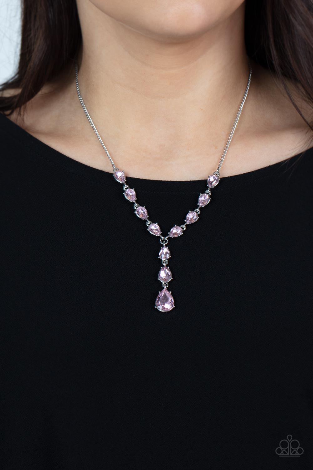 Park Avenue A-Lister - Pink and Silver Necklace- Paparazzi Accessories