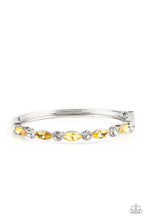 Load image into Gallery viewer, Petitely Powerhouse - Yellow and Silver Bracelet- Paparazzi Accessories