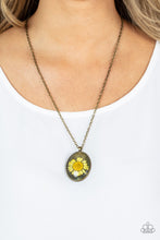 Load image into Gallery viewer, Prairie Passion - Yellow and Brass Necklace- Paparazzi Accessories