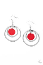 Load image into Gallery viewer, Mai Tai Tango - Red and Silver Earrings- Paparazzi Accessories