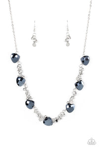 Sassy Super Nova - Blue and Silver Necklace- Paparazzi Accessories