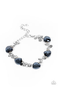 Super Nova Nouveau - Blue and Silver Bracelet- Paparazzi Accessories