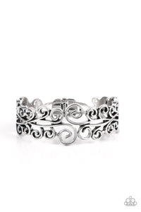 Dressed to FRILL - Silver  Bracelet- Paparazzi Accessories