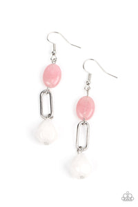 Stone Apothecary - Multicolored Silver Earrings- Paparazzi Accessories