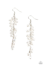 Load image into Gallery viewer, Candlelight Cruise - White and Silver Earrings- Paparazzi Accessories