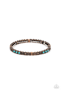 Living In The PASTURE - Blue and Copper Bracelet- Paparazzi Accessories