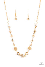 Load image into Gallery viewer, Taunting Twinkle - White and Gold Necklace- Paparazzi Accessories