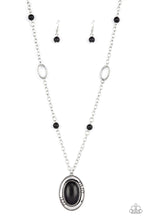 Load image into Gallery viewer, Mojave Meditation - Black and Silver Necklace- Paparazzi Accessories