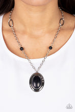 Load image into Gallery viewer, Mojave Meditation - Black and Silver Necklace- Paparazzi Accessories