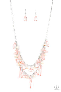 Candlelit Cabana - Pink and Silver Necklace- Paparazzi Accessories