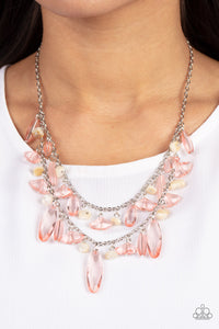 Candlelit Cabana - Pink and Silver Necklace- Paparazzi Accessories