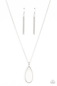 Yacht Ready - White and Silver Necklace- Paparazzi Accessories