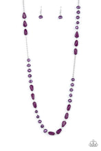 Load image into Gallery viewer, Shoreline Shimmer - Purple and Silver Necklace- Paparazzi Accessories