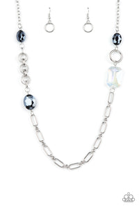 Famous and Fabulous - Blue and Silver Necklace- Paparazzi Accessories