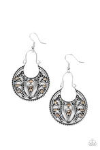 Load image into Gallery viewer, Vineyard Villa - Brown and Silver Earrings- Paparazzi Accessories