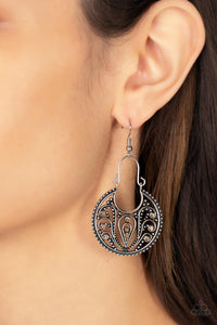 Vineyard Villa - Brown and Silver Earrings- Paparazzi Accessories