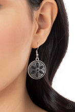 Load image into Gallery viewer, Saguaro Spring - Black and Silver Earrings- Paparazzi Accessories