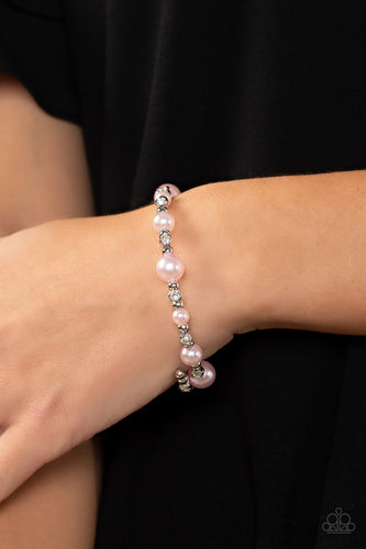 Chicly Celebrity - Pink and Silver Bracelet- Paparazzi Accessories