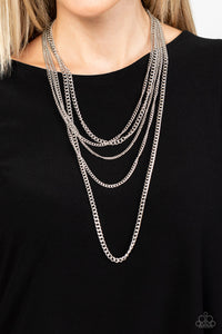 Top of the Food Chain - Silver Necklace- Paparazzi Accessories