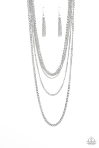 Top of the Food Chain - Silver Necklace- Paparazzi Accessories