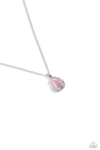 Top-Notch Trinket - Pink and Silver Necklace- Paparazzi Accessories