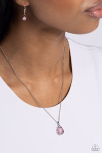 Top-Notch Trinket - Pink and Silver Necklace- Paparazzi Accessories