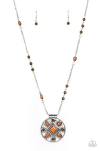 Sierra Showroom - Brown and Silver Necklace- Paparazzi Accessories