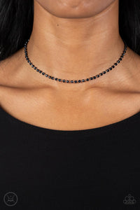 Mini MVP - Blue and Silver Necklace- Paparazzi Accessories