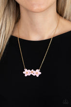 Load image into Gallery viewer, Petunia Picnic - Pink and Gold Necklace- Paparazzi Accessories