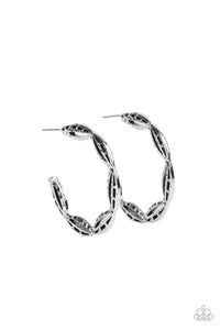 Eco Express - Silver Earrings- Paparazzi Accessories
