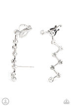 Load image into Gallery viewer, Clamoring Constellations - White and Silver Earrings- Paparazzi Accessories